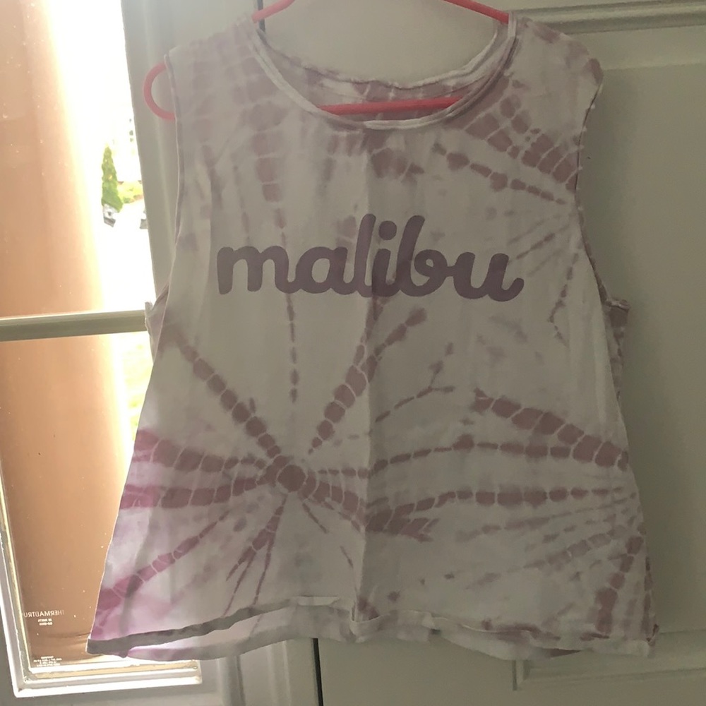 Purple and White Girls Tie Dye Sleeveless Tank